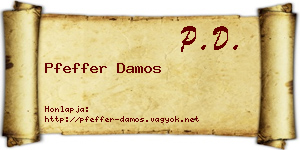 Pfeffer Damos névjegykártya